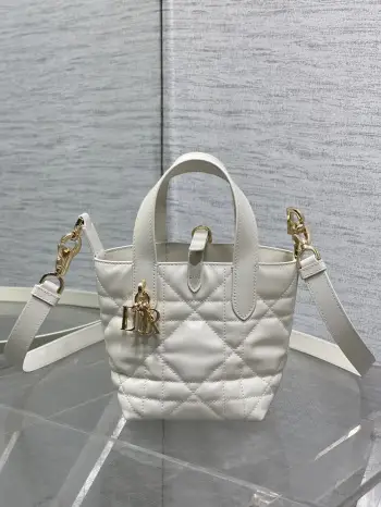White Toujours Vertical Mini Handbag Replica Dior womens bags