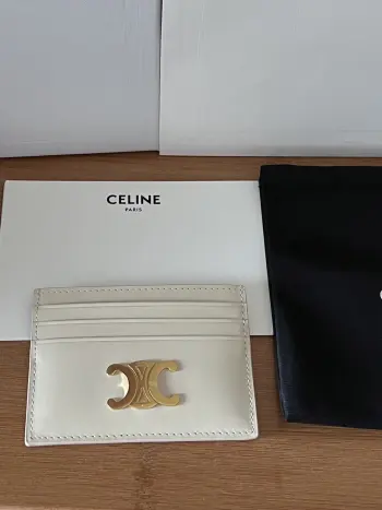 833 TRIOMPHE calfskin card holder Replica Celine wallets