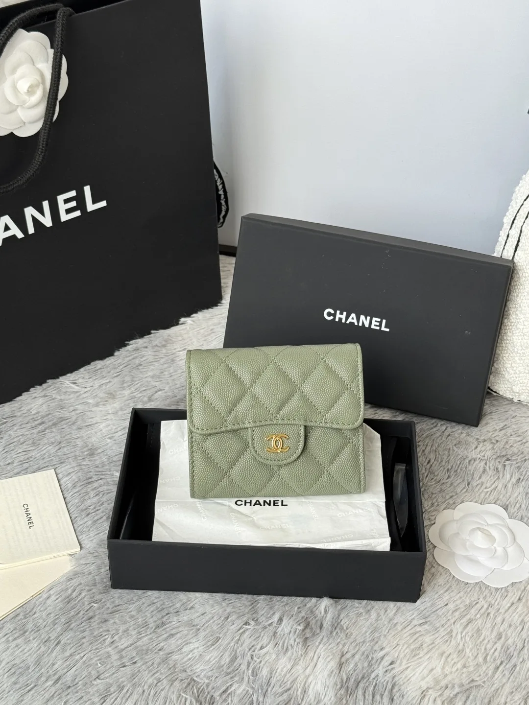Chanel 82288 Lambskin CF Small Flap Wallet Coin Purse
