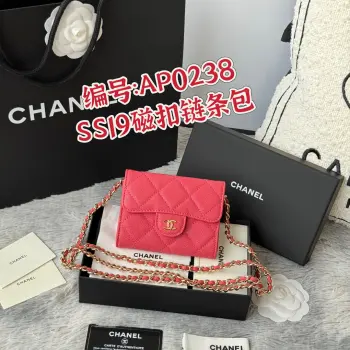 0238 SS19 Magnetic Snap Chain Bag Small Chanel Chain Bag Replica Chanel wallets