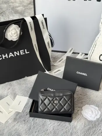 A3179 2024 7-shaped single pull card holder Replica Chanel wallets
