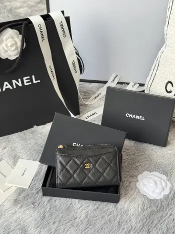 A3179 2024 7-shaped single pull card holder Replica Chanel wallets