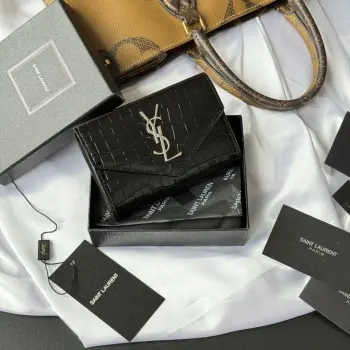 414404 Two-Fold Short Wallet Card Holder Coin Purse Replica SAINT LAURENT wallets