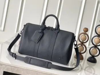 M15249 Semi-Steel Full Leather Travel Bag Keepall Bandouliere 35 Replica Louis Vuitton travel bags