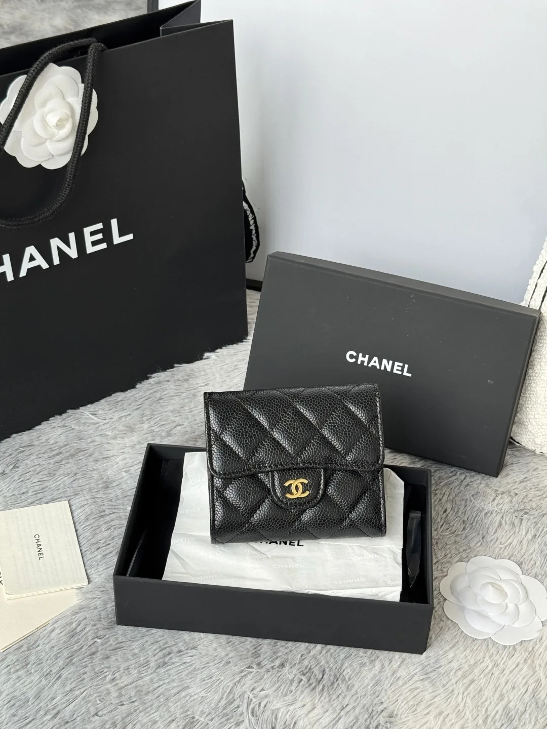 Chanel 82288 Lambskin CF Small Flap Wallet Coin Purse