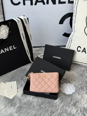 A50168 Zipped Pendant Coin Purse Card Holder Replica Chanel wallets