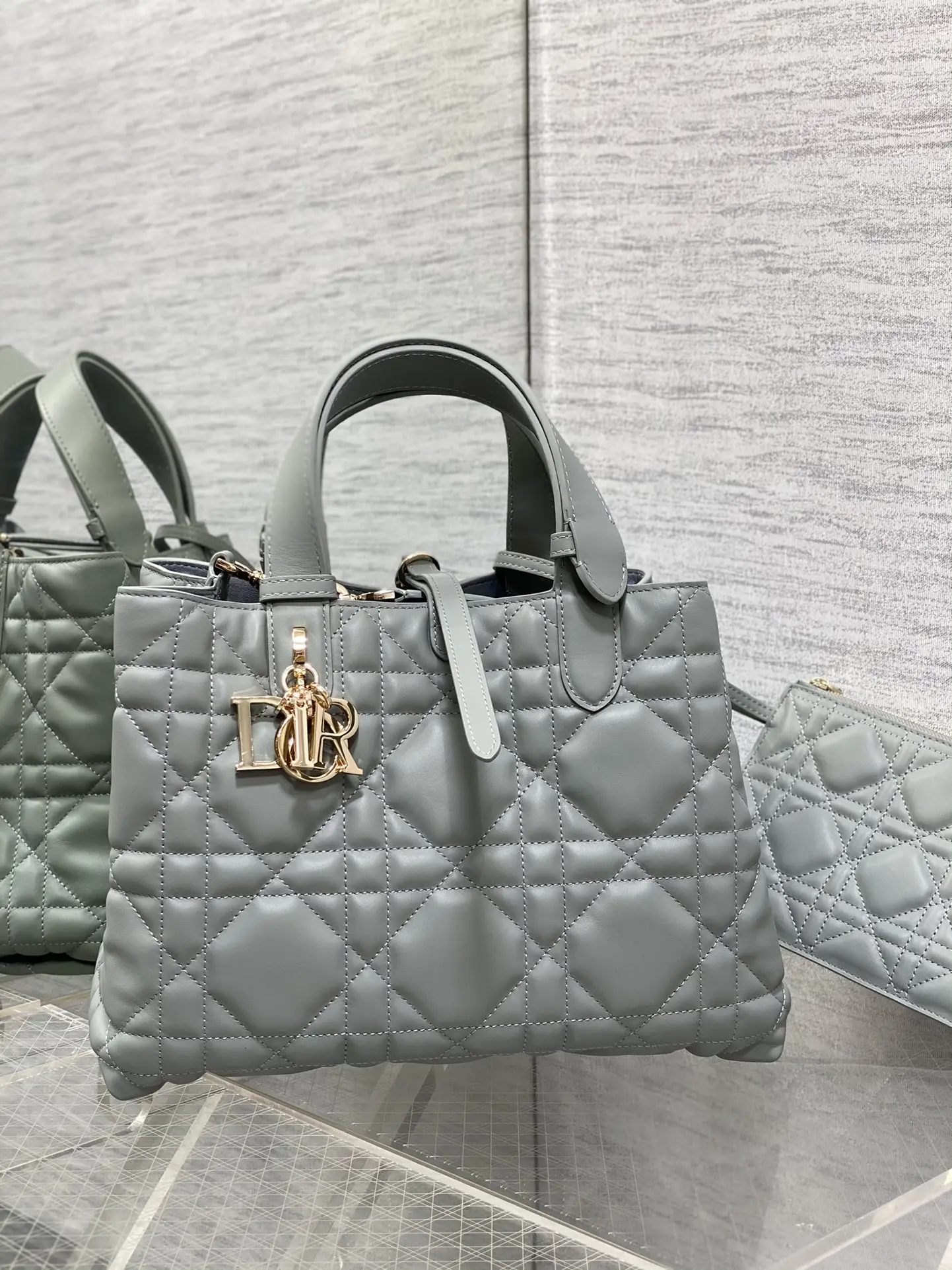 Dior Rock Grey Toujours Medium Handbag