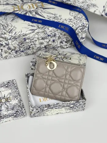 S6037UBHZ_M928 Caro Dahlia Lambskin Card Holder Wallet Replica Dior wallets