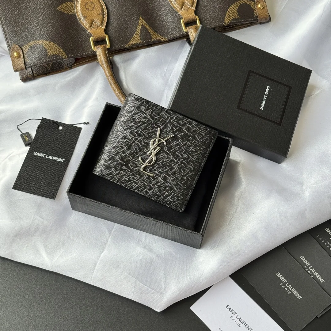 SAINT LAURENT 453276 MONOGRAM Folded Bag Card Holder