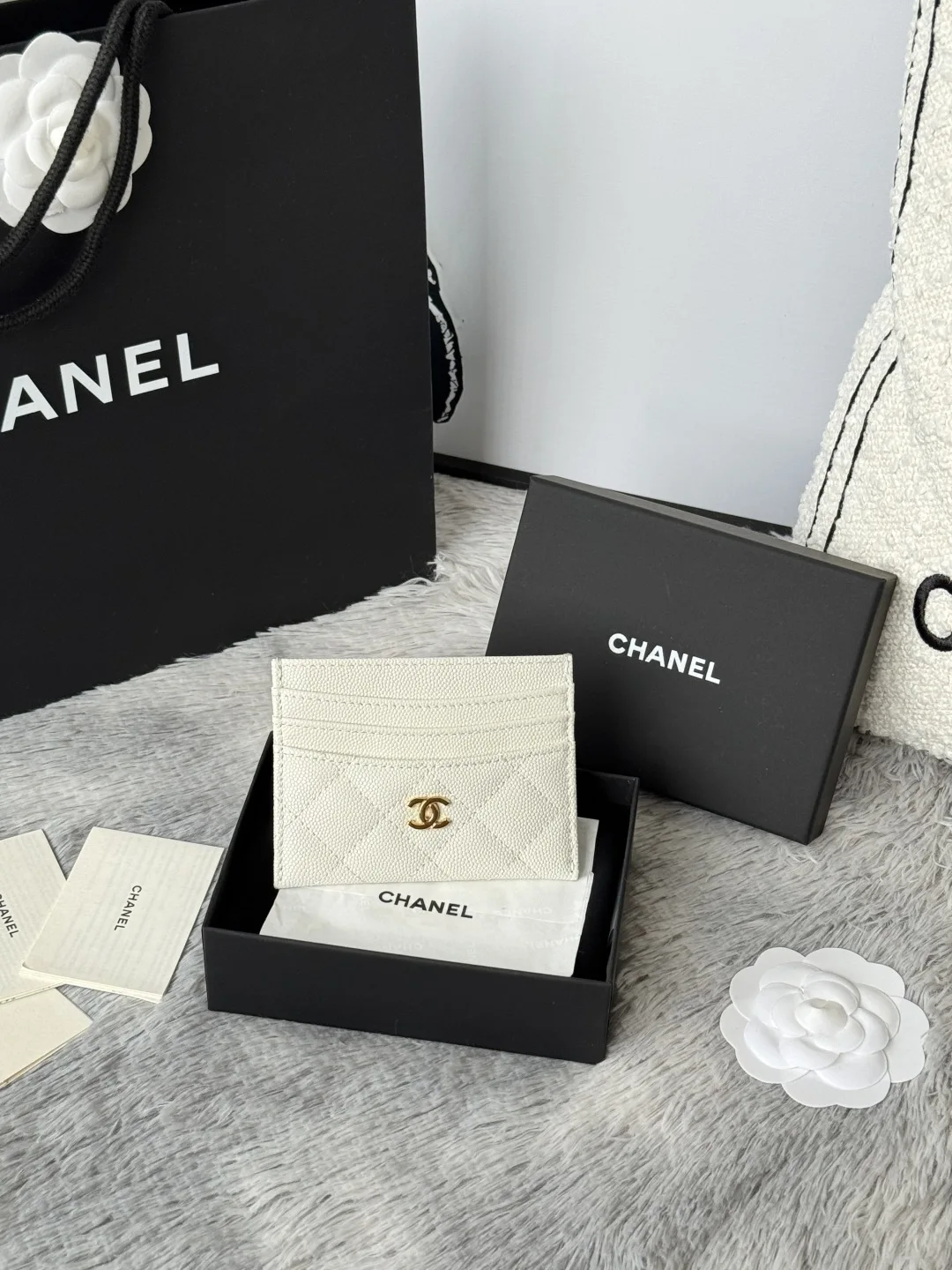 Chanel AP4472 2025 calfskin card holder