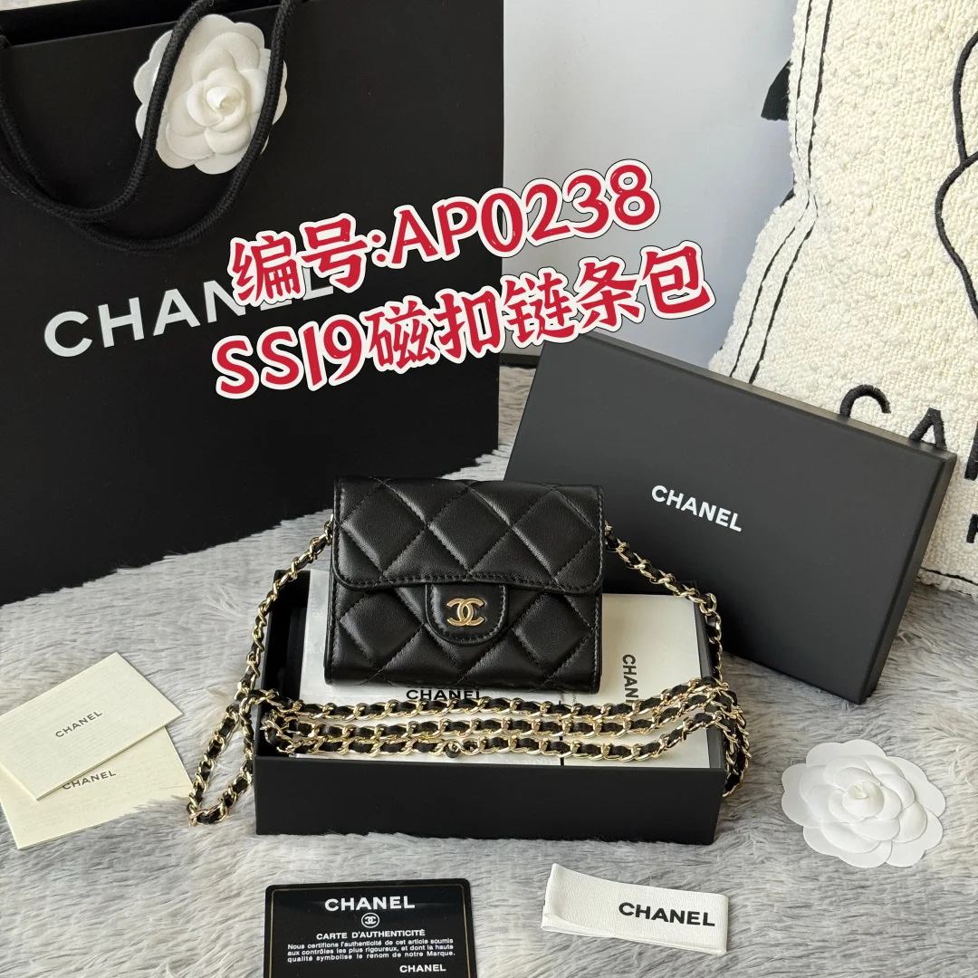 Chanel 0238 SS19 Magnetic Snap Chain Bag Small Chanel Chain Bag