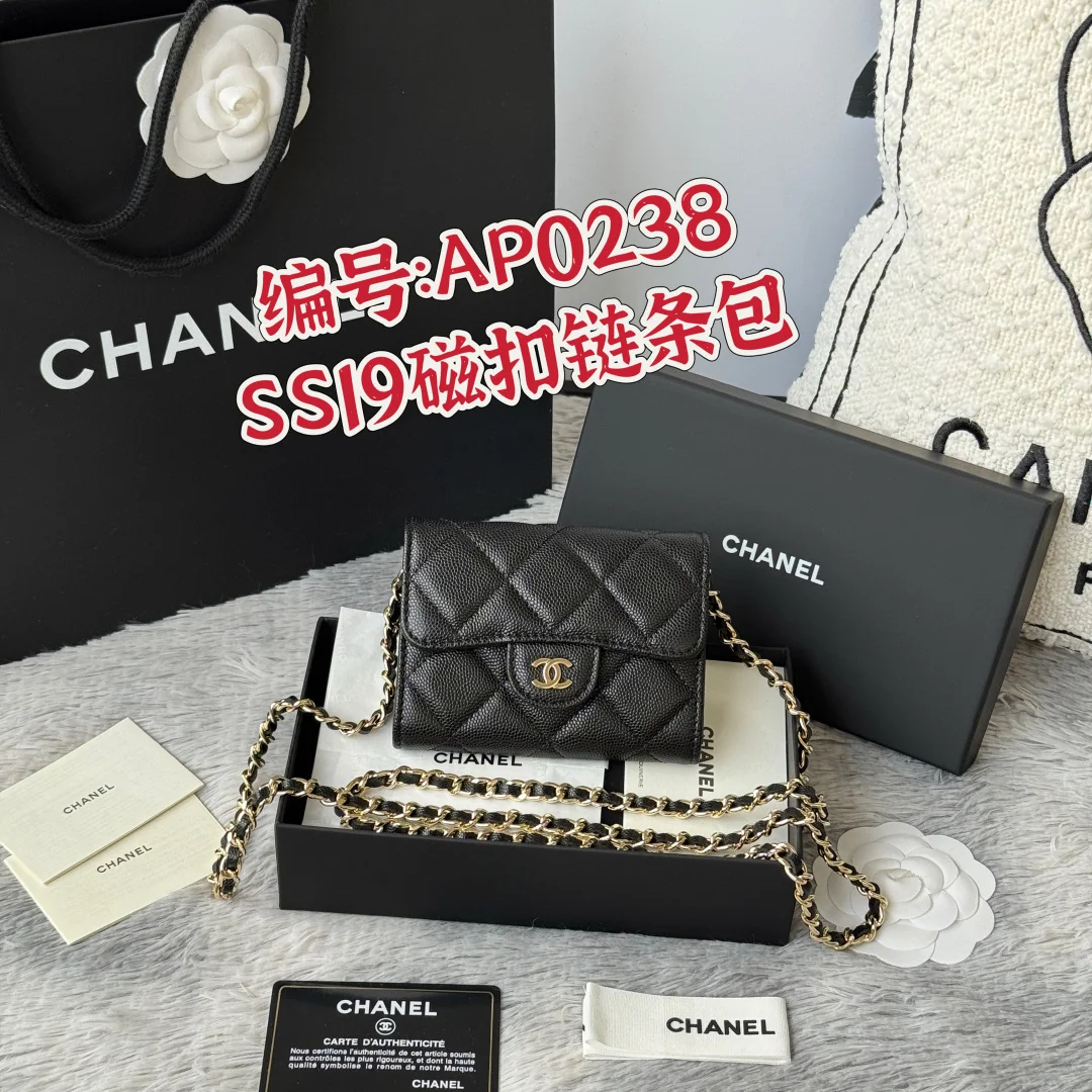 Chanel 0238 SS19 Magnetic Snap Chain Bag Small Chanel Chain Bag