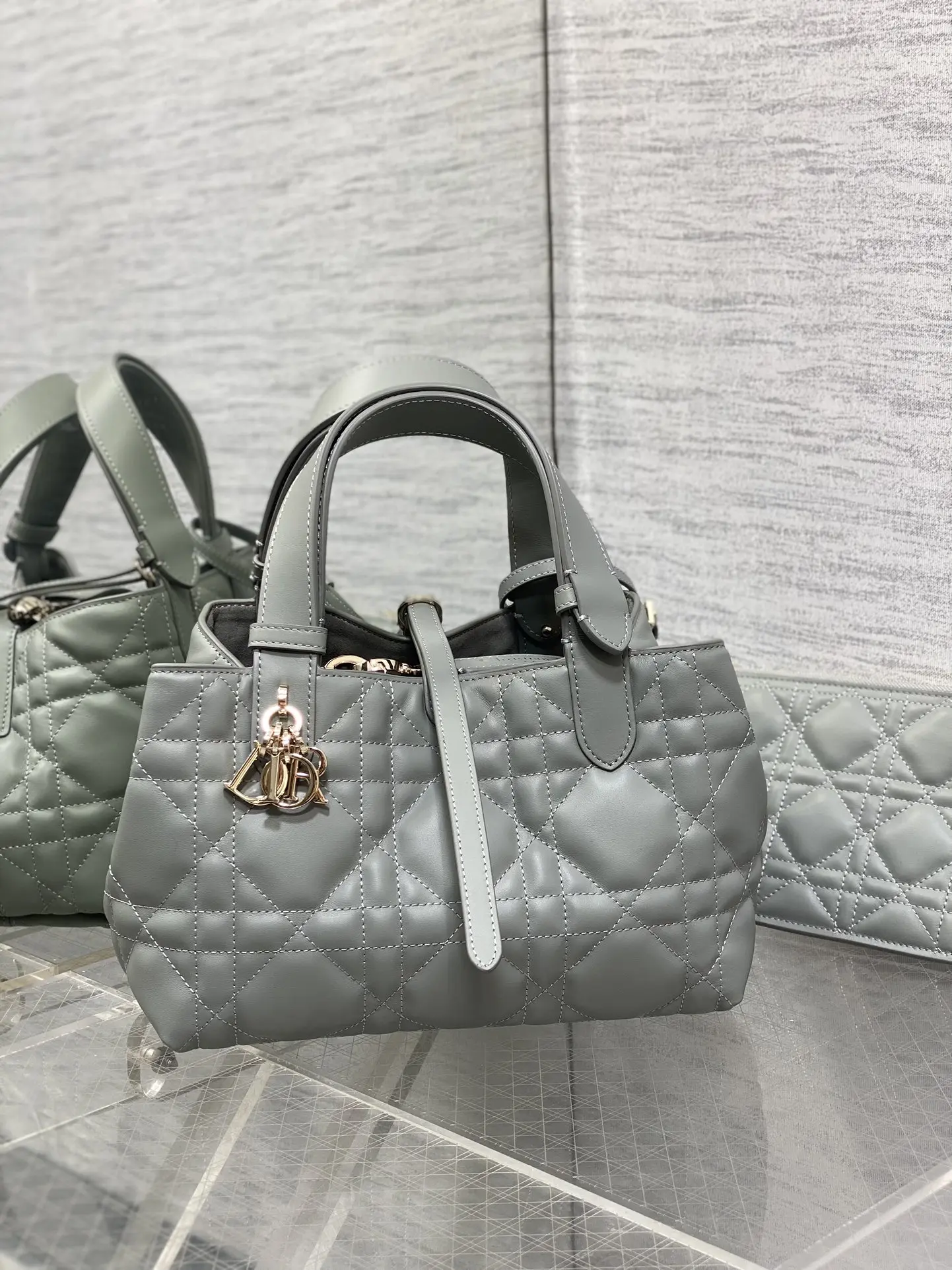 Dior Gray Toujours Small Handbag Dior Gray Toujours Small Handbag