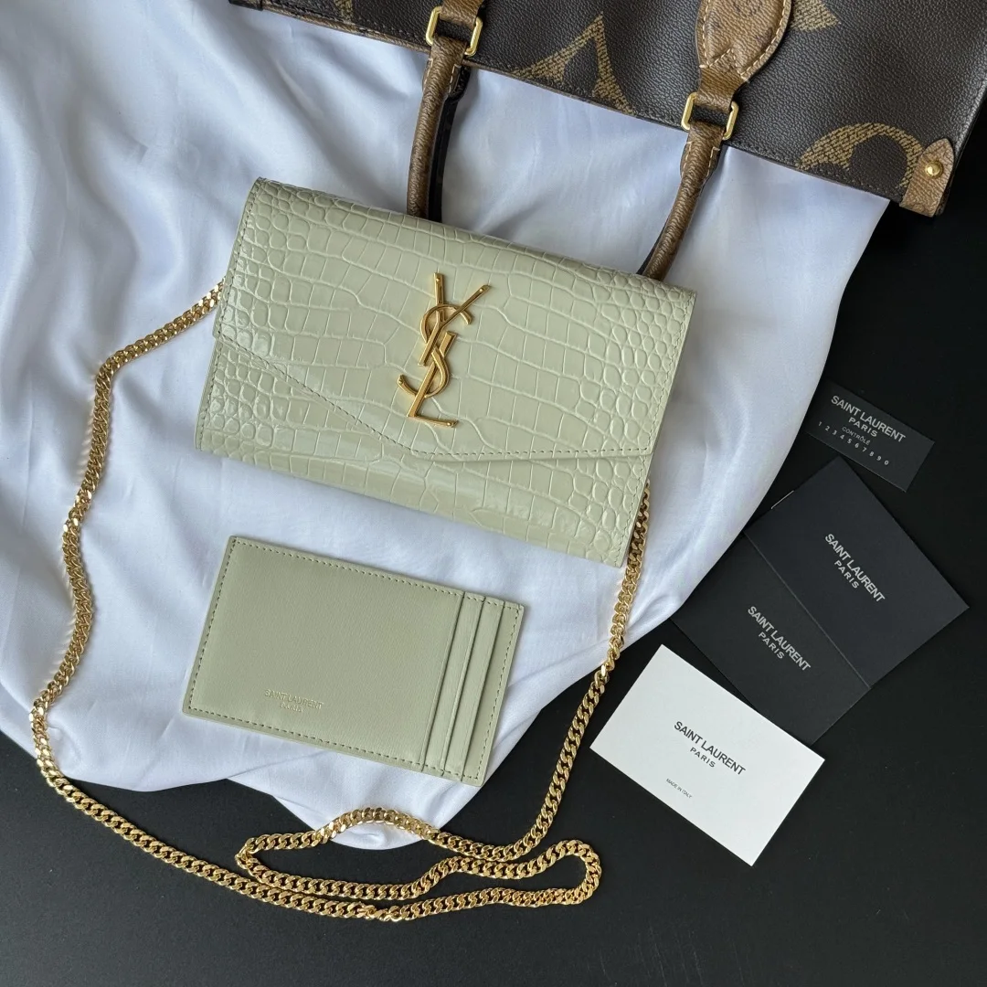 SAINT LAURENT 607788 Uptown Mini Envelope Clutch