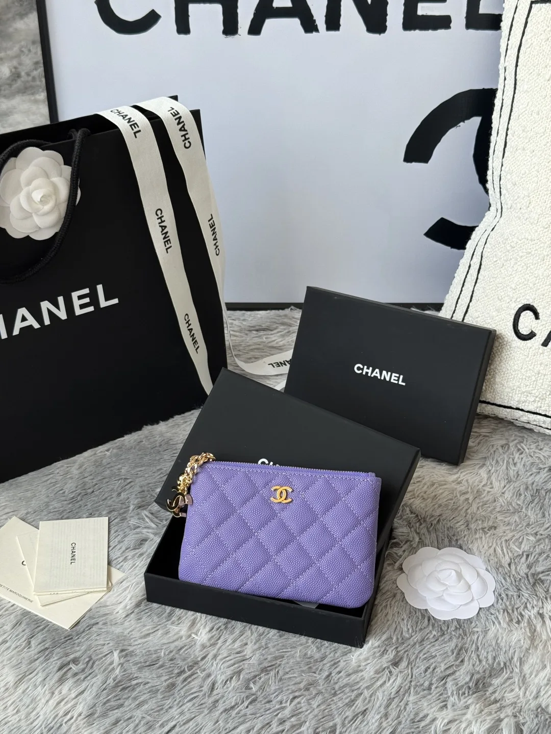 Chanel A50168 Zipped Pendant Coin Purse Card Holder Chanel A50168 Zipped Pendant Coin Purse Card Holder