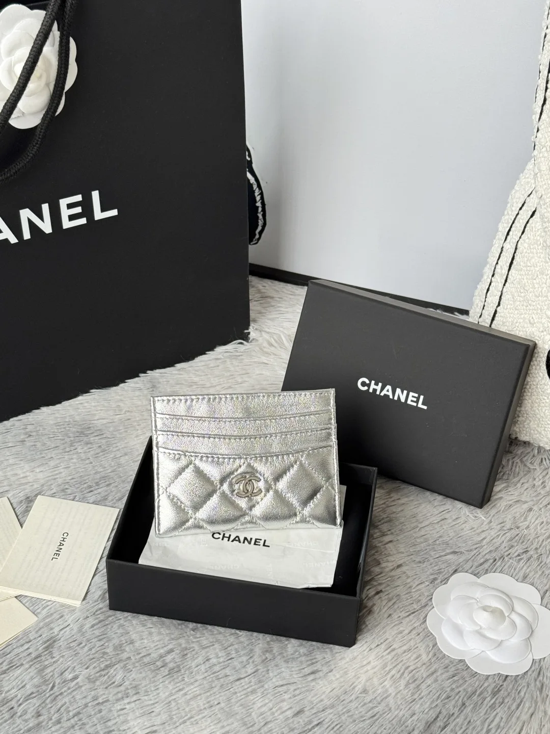 Chanel AP4472 2025 calfskin card holder
