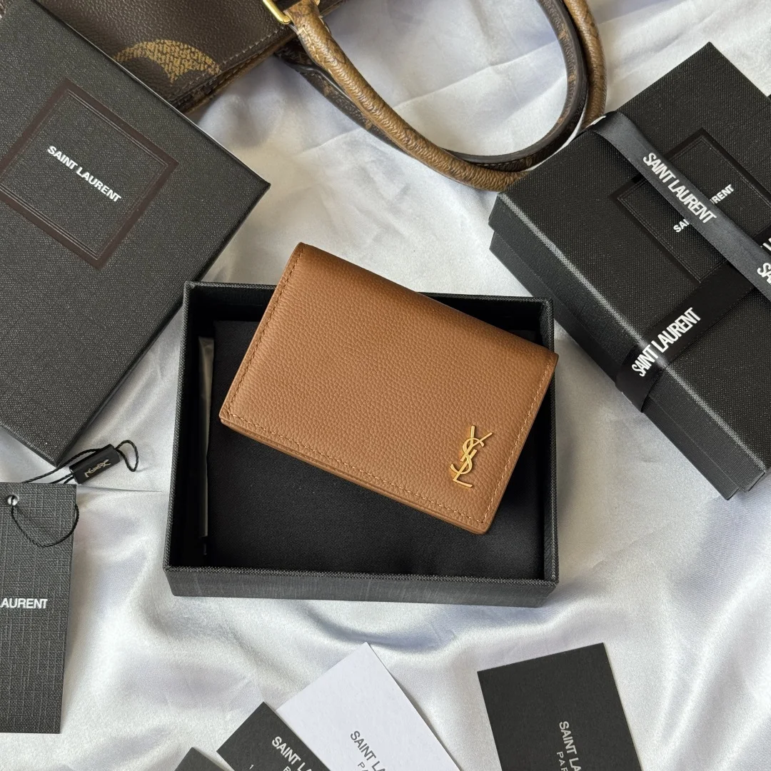 SAINT LAURENT 693492 New Autumn Winter 2025 Collection Card Holder Wallet