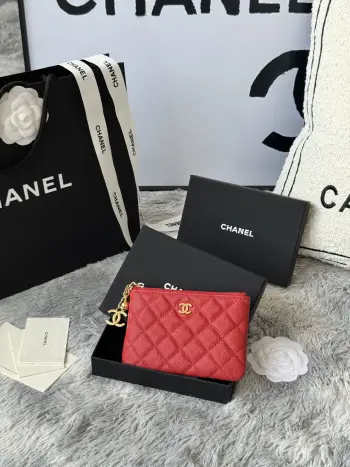 A50168 Zipped Pendant Coin Purse Card Holder Replica Chanel wallets