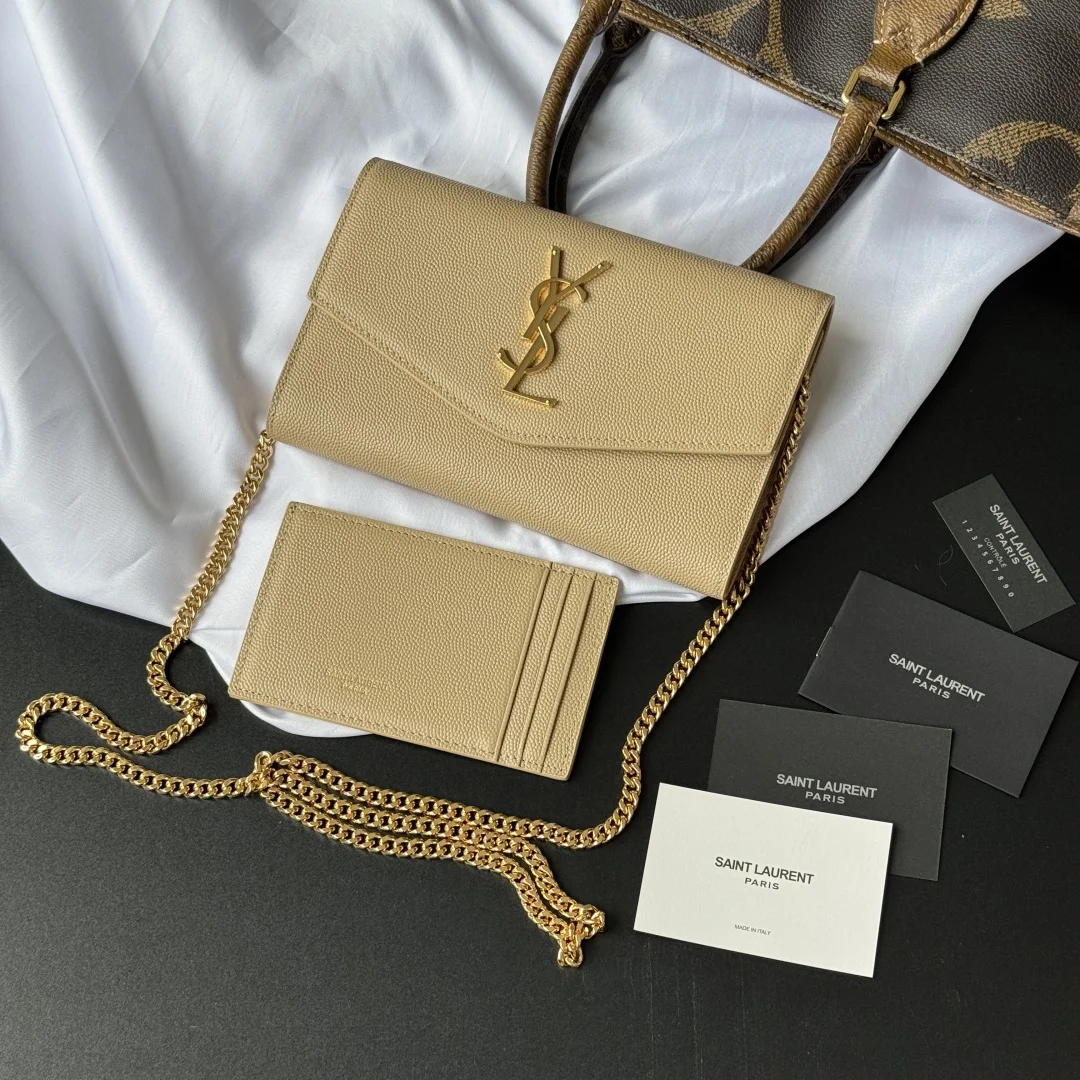 SAINT LAURENT 607788 Uptown Mini Envelope Bag Clutch