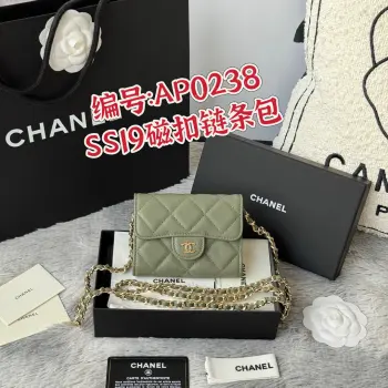 0238 SS19 Magnetic Snap Chain Bag Small Chanel Chain Bag Replica Chanel wallets