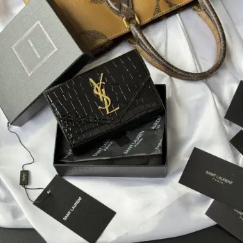 414404 Two-Fold Short Wallet Card Holder Coin Purse Replica SAINT LAURENT wallets