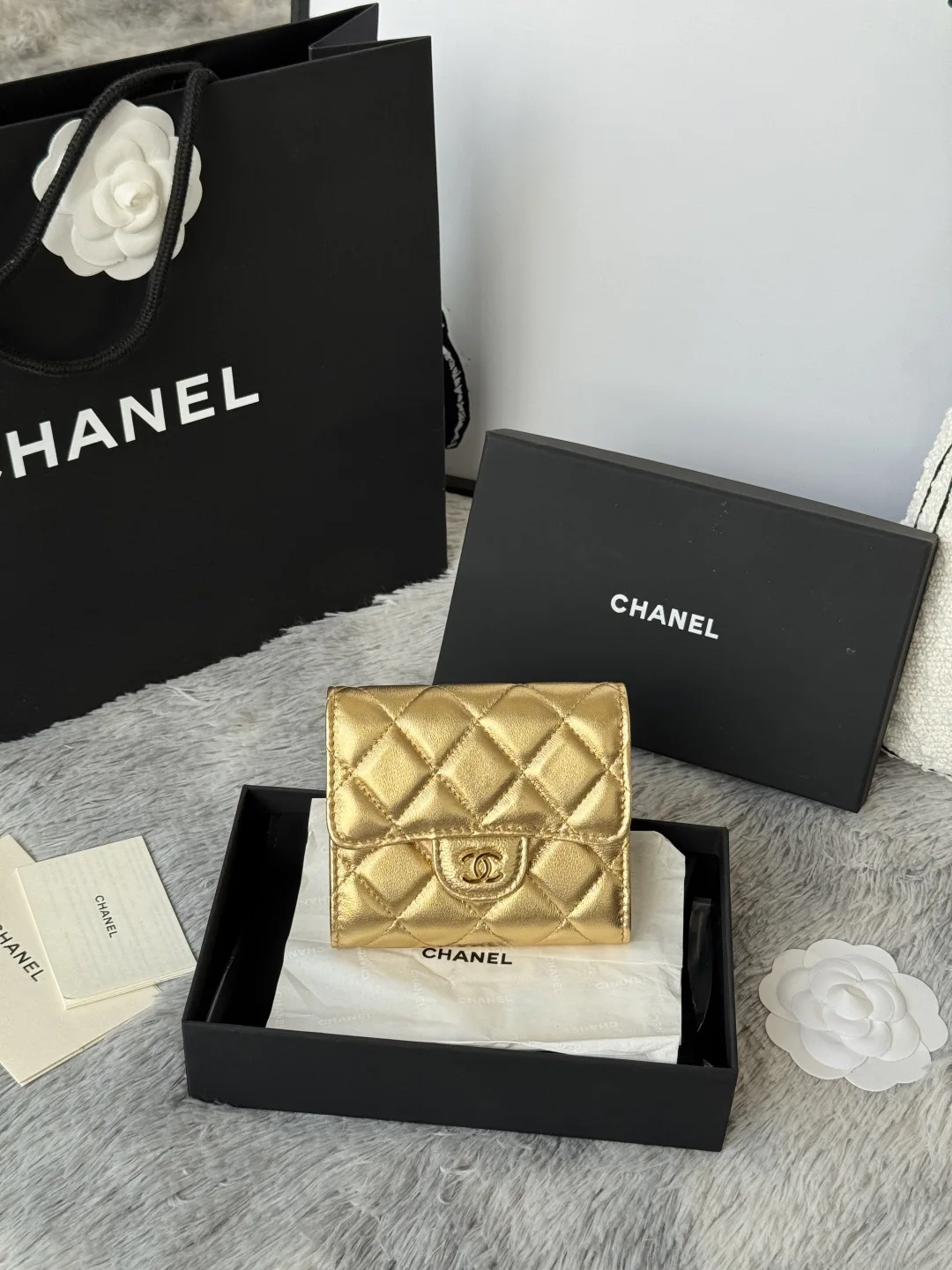 Chanel 82288 Lambskin CF Small Flap Wallet Coin Purse