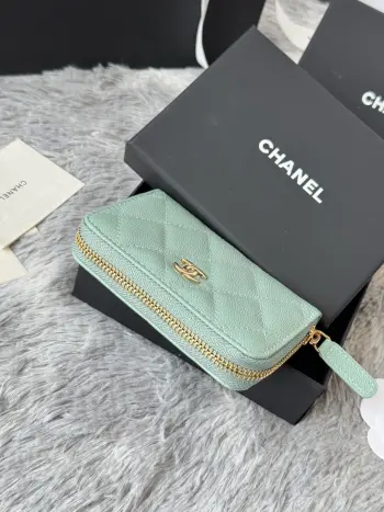69271 Small Zippered Diamond Pattern Coin Purse Replica Chanel wallets