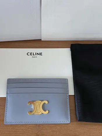 833 TRIOMPHE calfskin card holder Replica Celine wallets