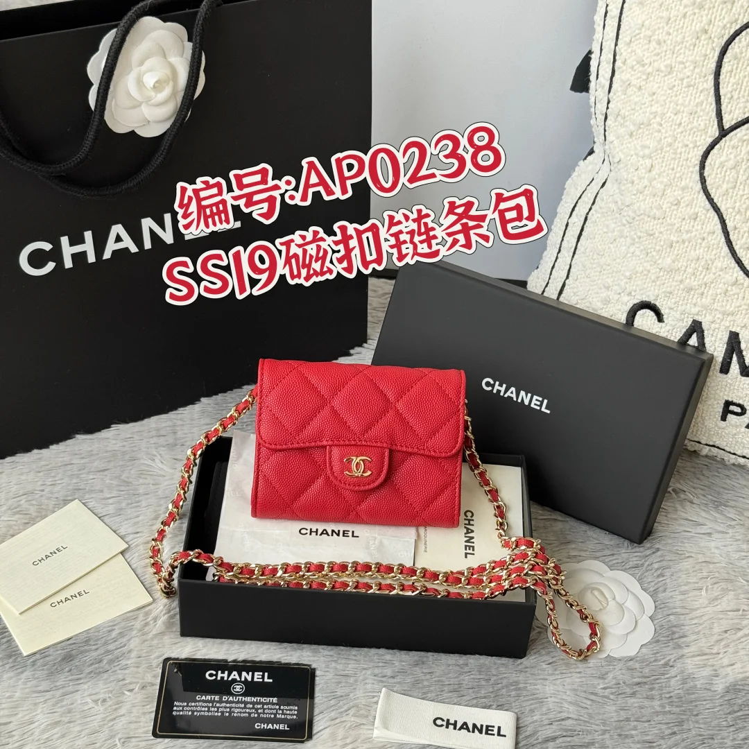 Chanel 0238 SS19 Magnetic Snap Chain Bag Small Chanel Chain Bag