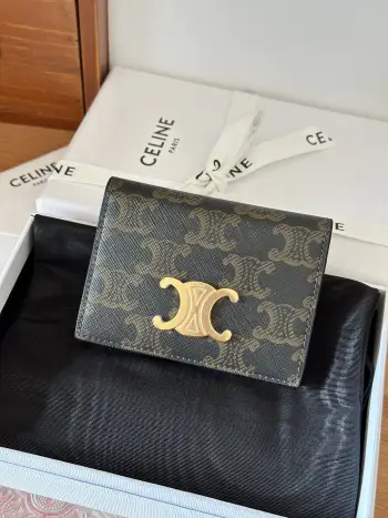 10P352 TRIOMPHE Pique New Bi-Fold Card Holder Replica Celine wallets