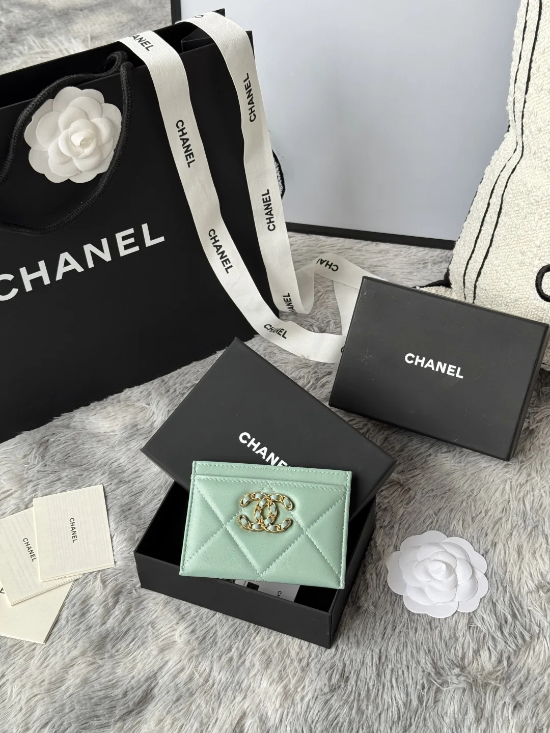 Chanel AP1167 Embroidered Argyle Cardholder