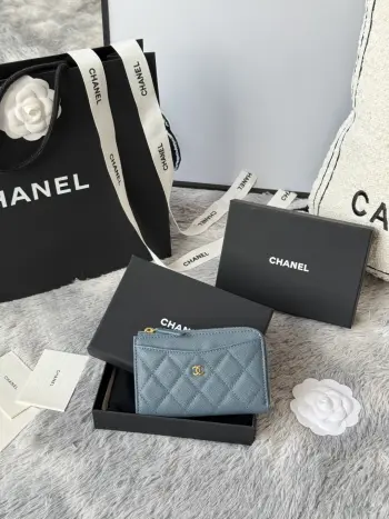 A3179 2024 7-shaped single pull card holder Replica Chanel wallets