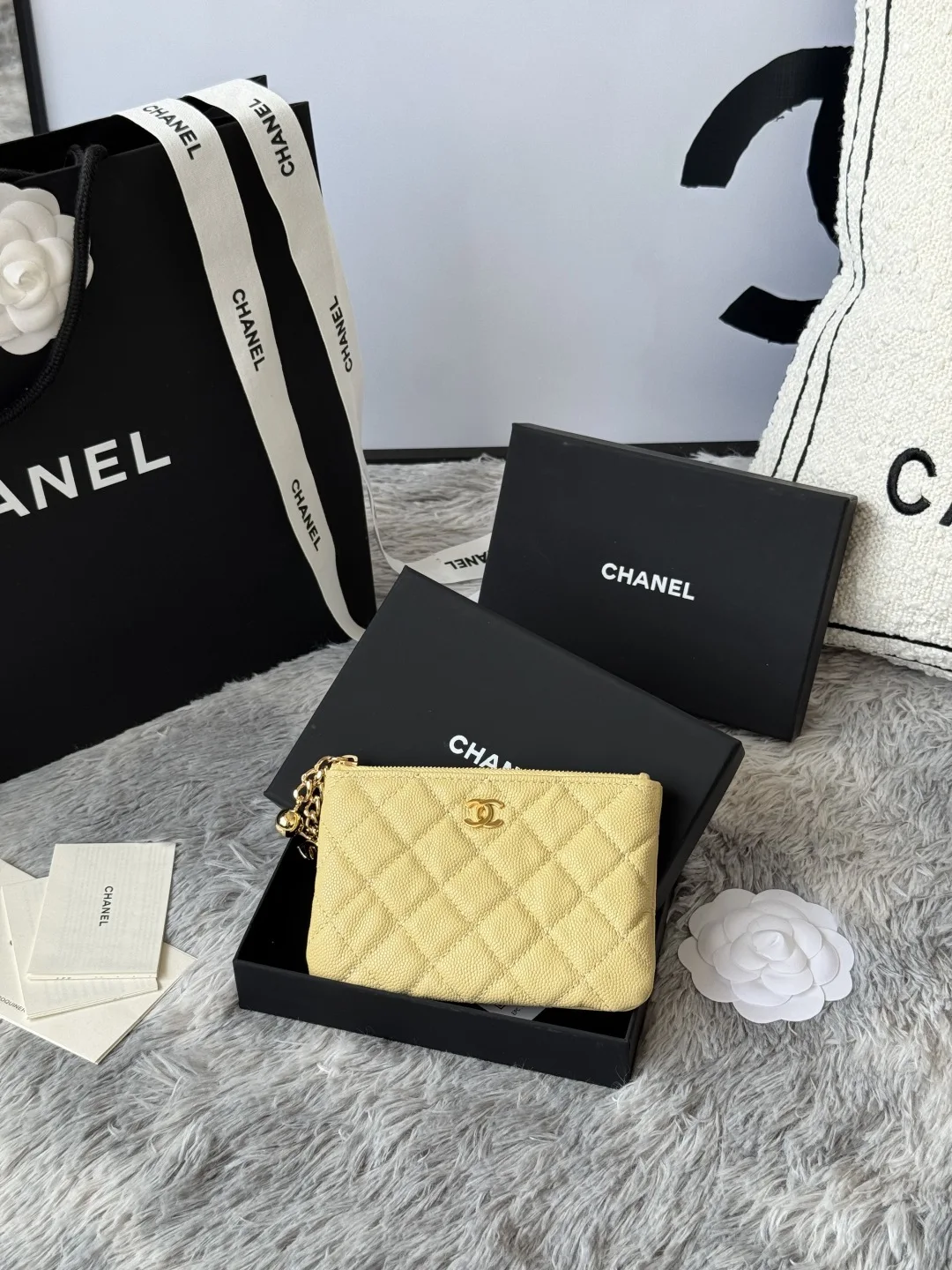 Chanel A50168 Zipped Pendant Coin Purse Card Holder
