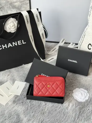 A3179 2024 7-shaped single pull card holder Replica Chanel wallets