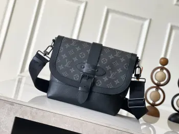 M45911 Monogram Eclipse Saumur Messenger Bag Replica Louis Vuitton mens bags