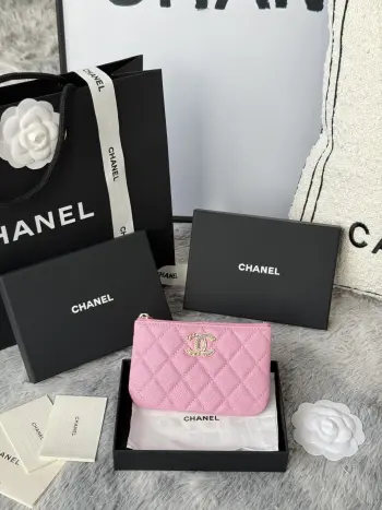 AP3049 22k Embossed Logo Double C Cardholder Replica Chanel wallets