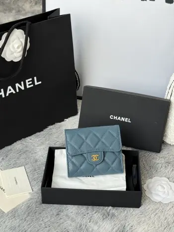 82288 Calfskin Caviar CF Trifold Wallet Replica Chanel wallets