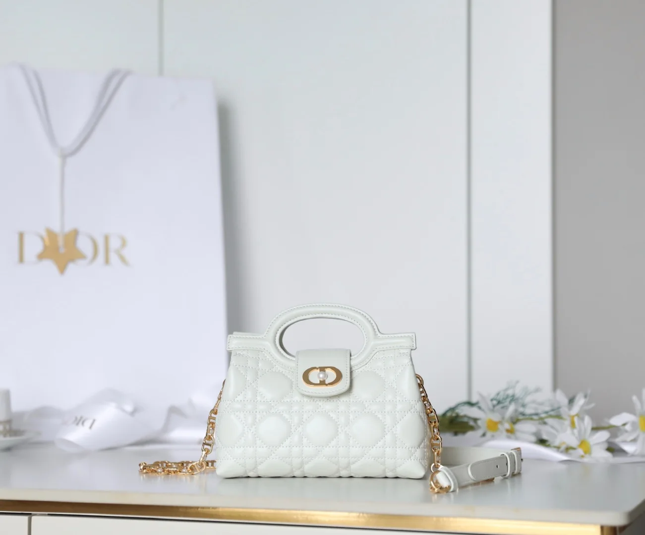 Dior Dior Jolie Top Handle Pearl Bag