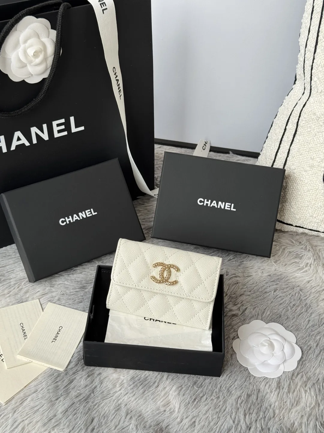 Chanel AP3187 Caviar Cardholder Coin Purse