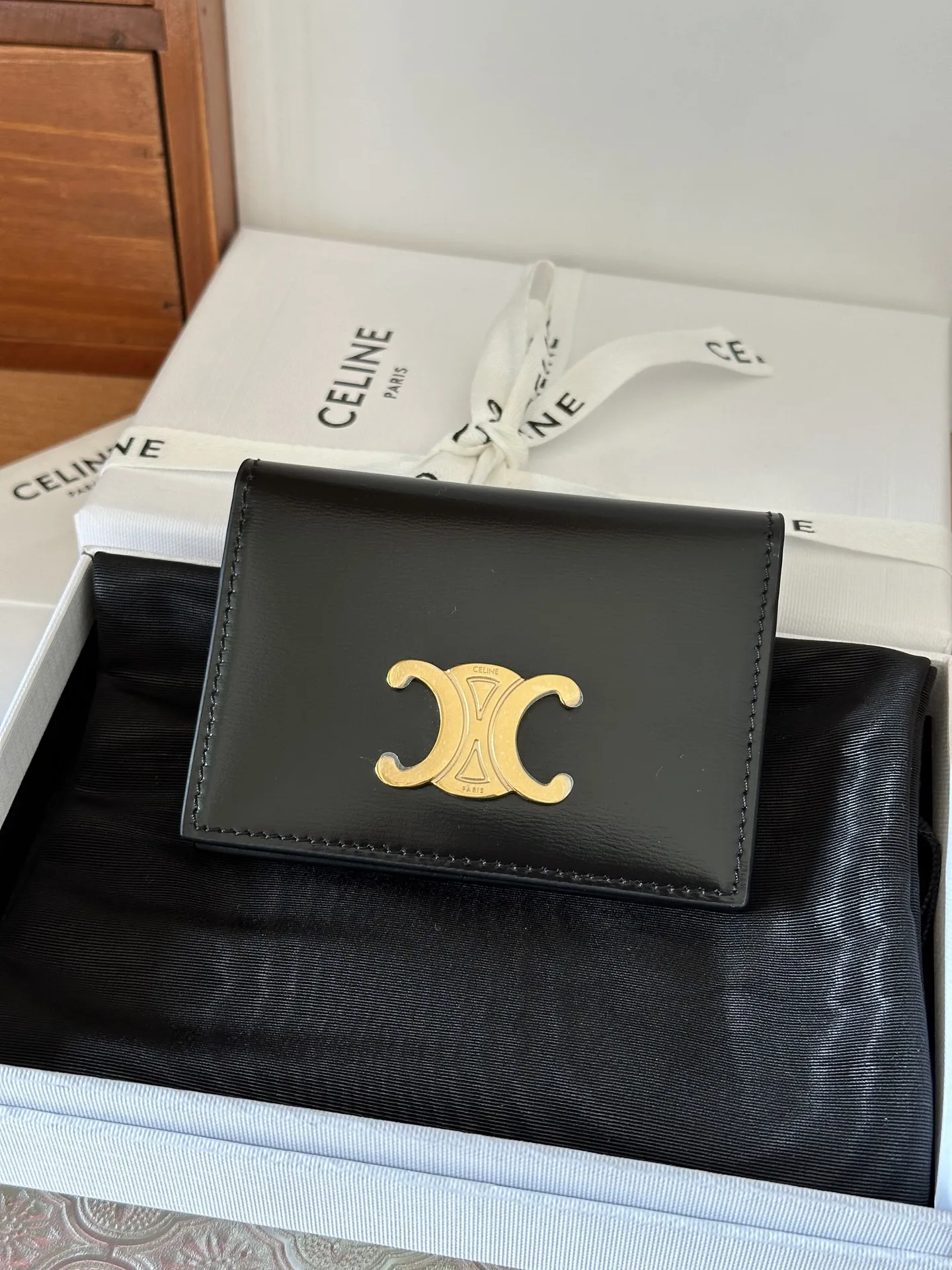 Celine 10P352 TRIOMPHE Pique Card Holder