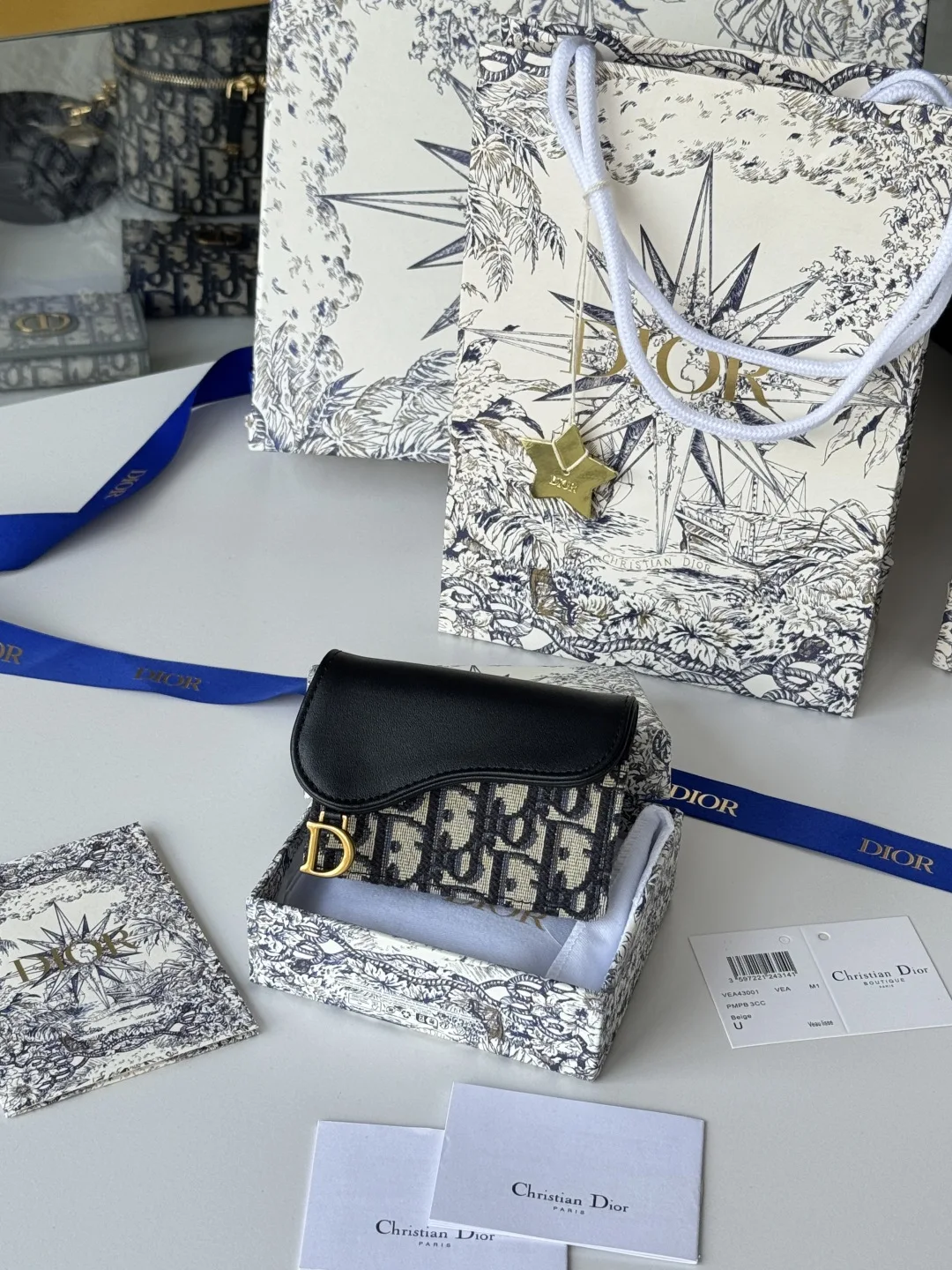 Dior Oblique Saddle Card Holder