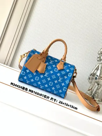 M24424 Blue Speedy P9 Bandouliere 25 Bag Replica Louis Vuitton travel bags