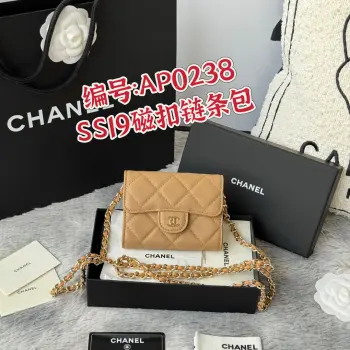 0238 SS19 Magnetic Snap Chain Bag Small Chanel Chain Bag Replica Chanel wallets