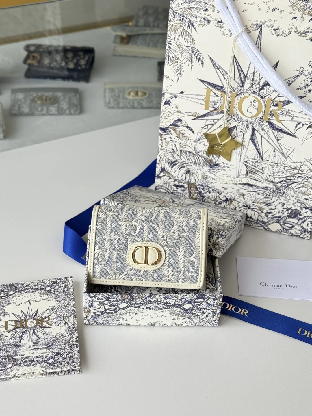 Dior S2300UWHC_M30G Caro Card Holder Coin Purse