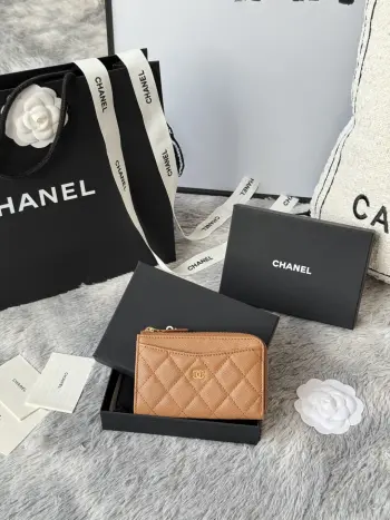 A3179 2024 7-shaped single pull card holder Replica Chanel wallets