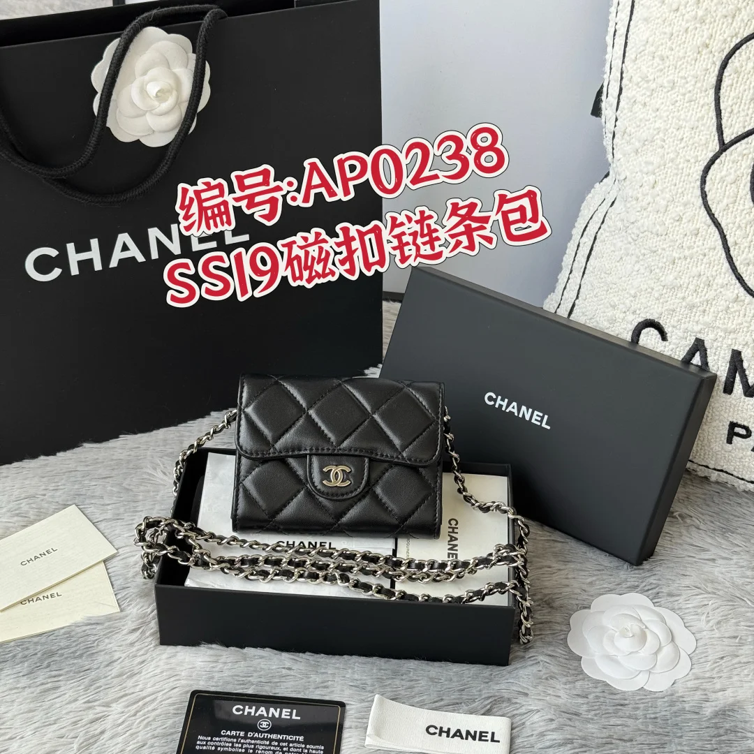 Chanel 0238 SS19 Magnetic Snap Chain Bag Small Chanel Chain Bag