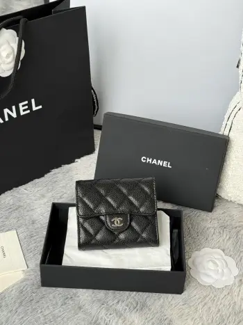 82288 Lambskin CF Trifold Wallet Coin Purse Replica Chanel wallets