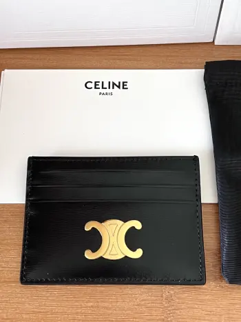 833 TRIOMPHE calfskin card holder Replica Celine wallets
