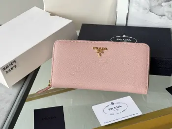 1ML506 Cross Grain Cowhide Zipper Wallet Replica Prada wallets