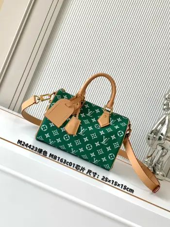 M24423 Green Speedy P9 Bandouliere 25 Bag Replica Louis Vuitton travel bags